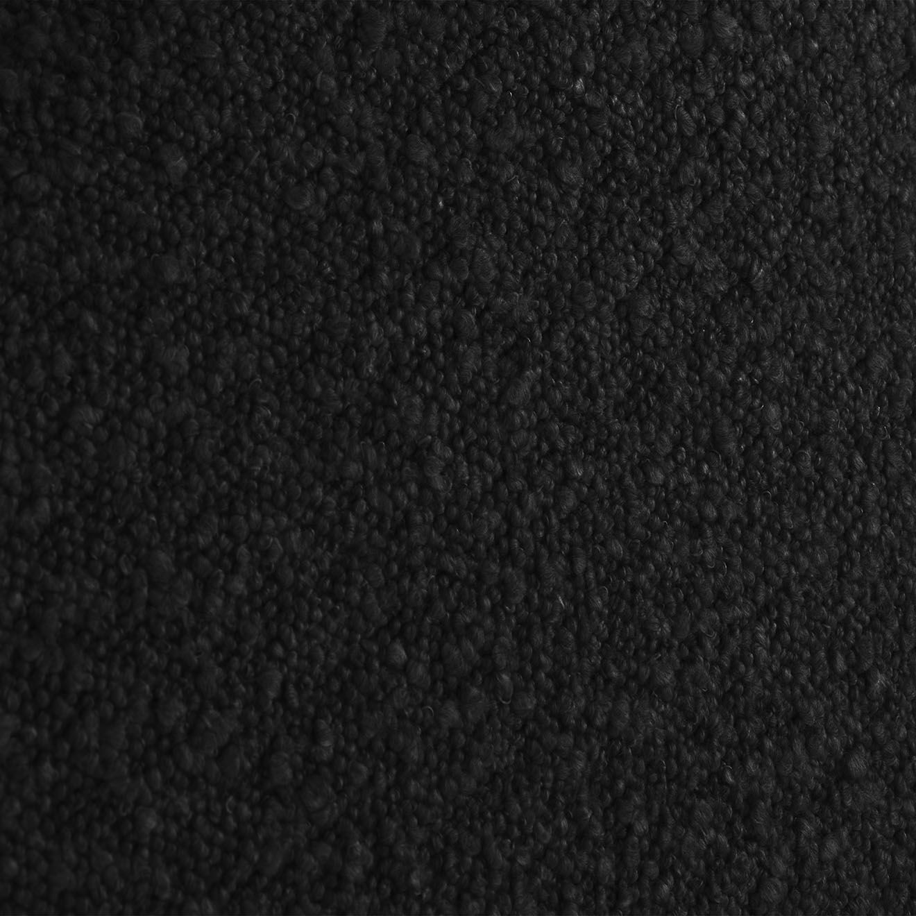 Maison Héritage Cadre avec tête de lit Maia velours bouclé noir - 160x200 cm