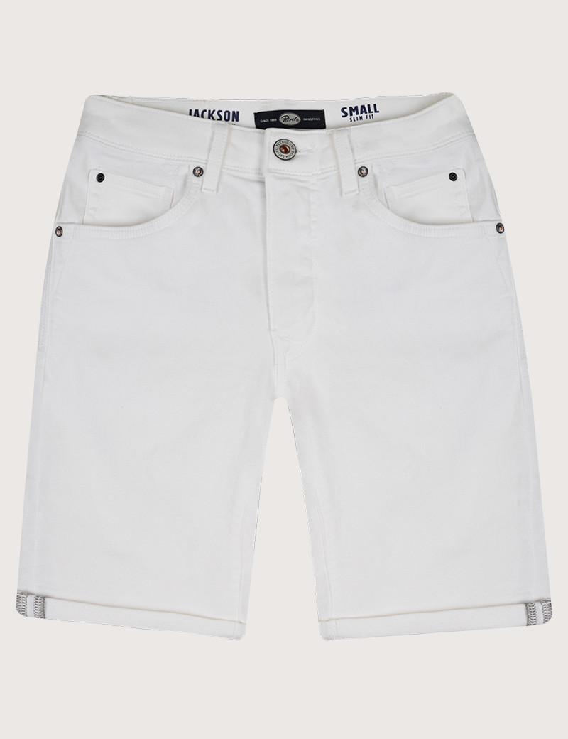 PETROL IND SHORT EN JEAN HOMME JACKSON BLANC