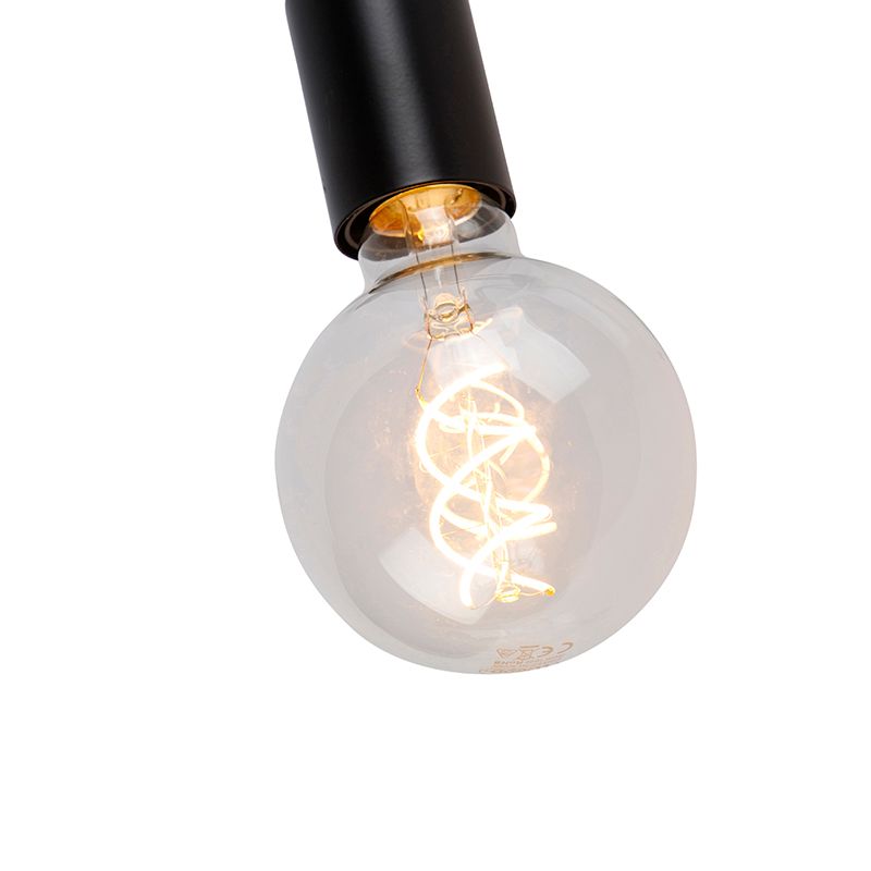 Moderne plafondlamp zwart 9 cm - Facil