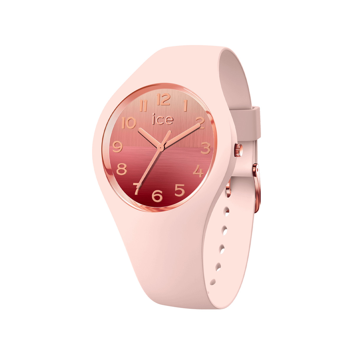 Montre ICE WATCH Ice Horizon femme plastique doré bracelet silicone rose nacre