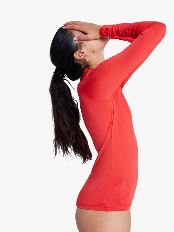 Whole Hearted Lycra manches longues Rouge Femme