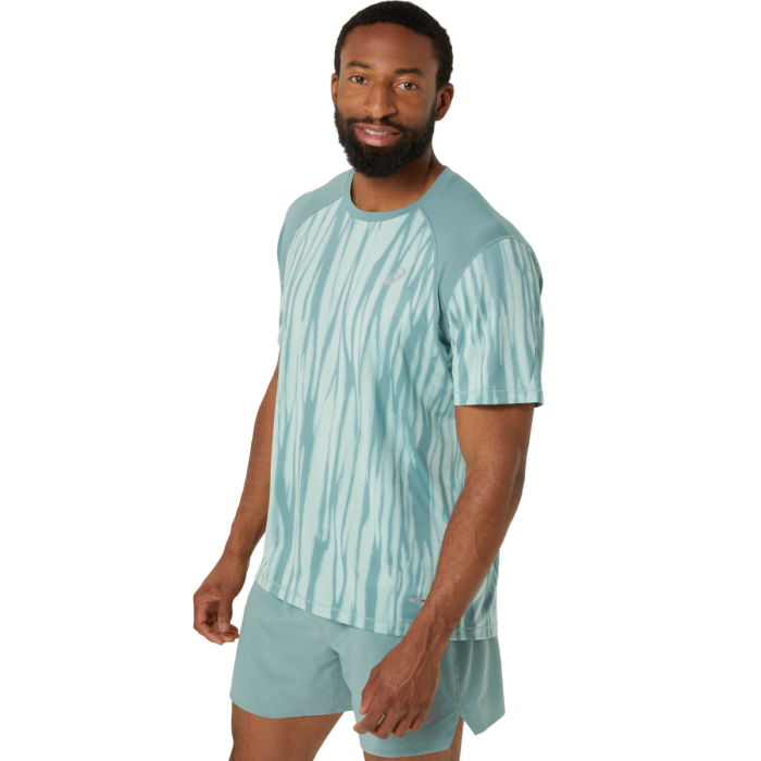 Asics Herre T-shirts Road AOP SS Top Grøn