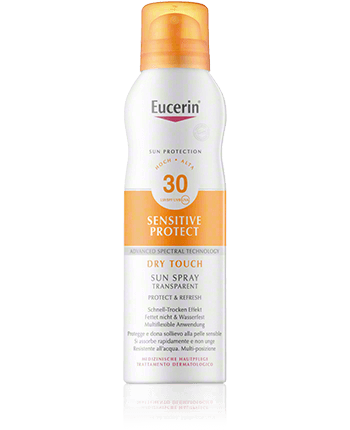 Eucerin Sun Protection Sensitive Protect Sun Spray Transparent Dry Touch LSF 30 200ml