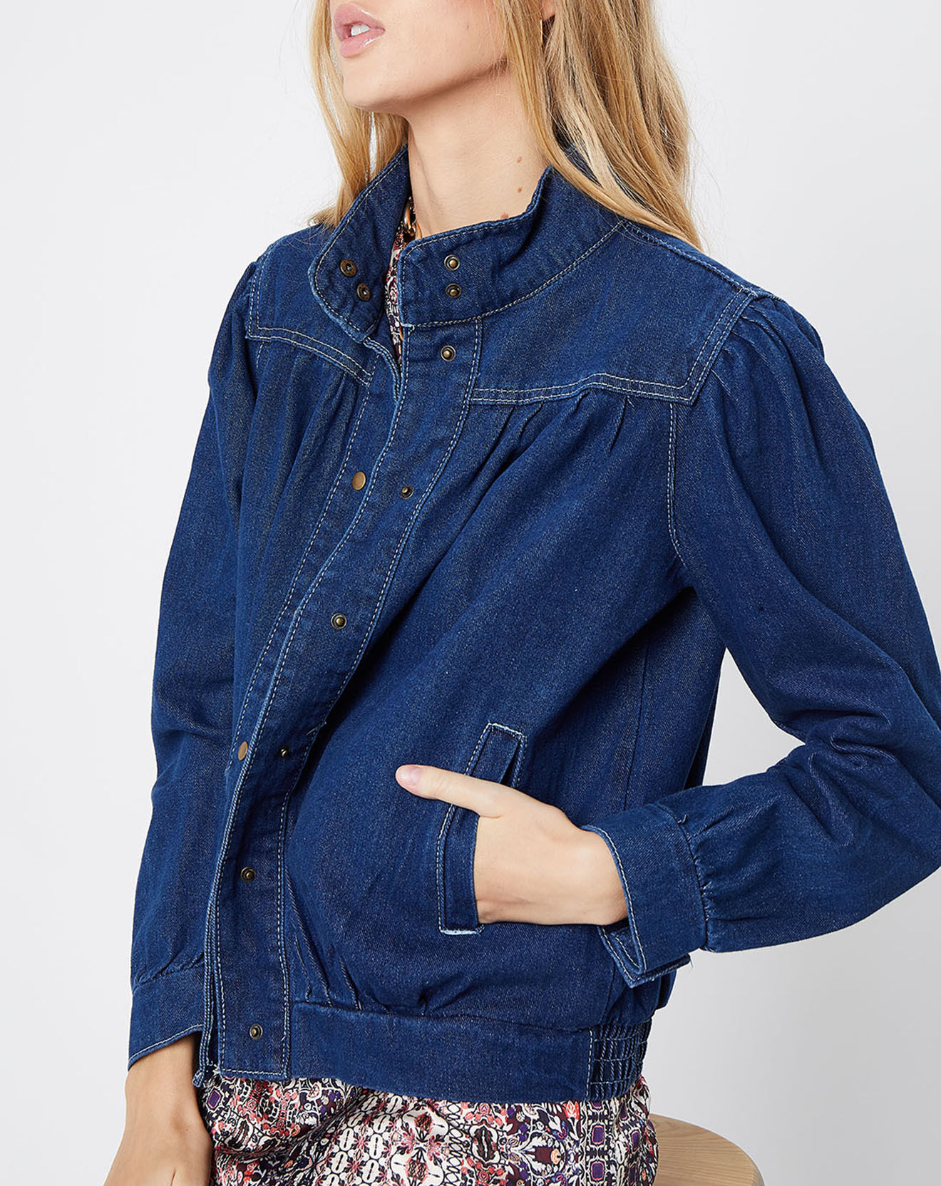 Molly Bracken Blouson en jean bleu