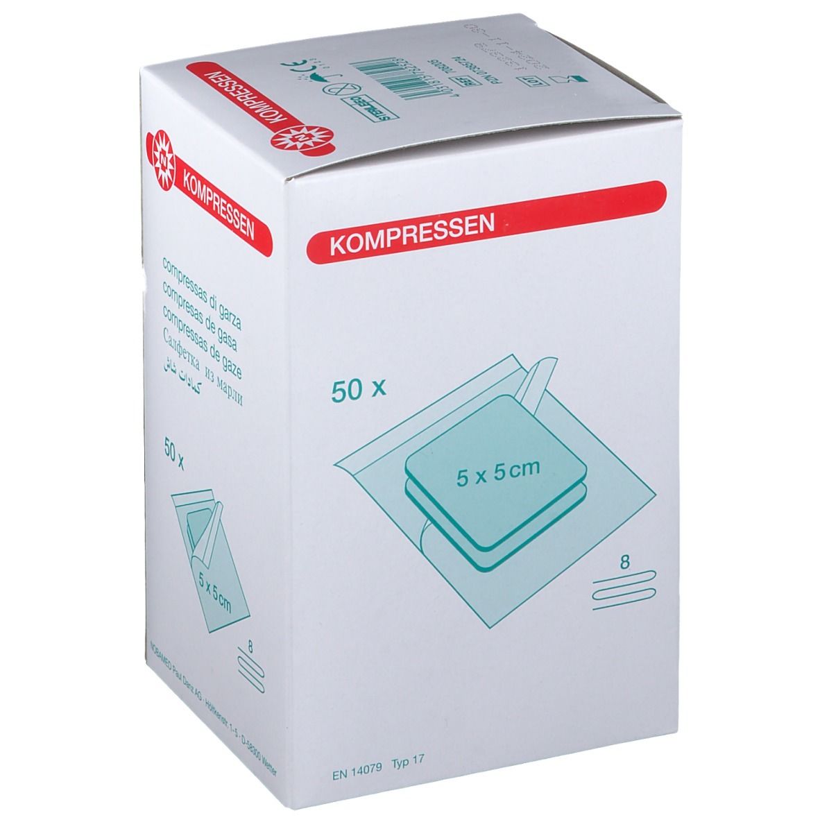 NOBAMED® MULLKOMPRESSEN 8fach 5 x 5 cm steril