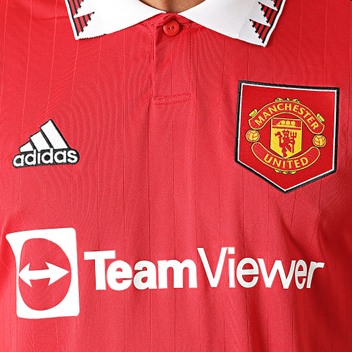 Polo Manches Courtes De Sport Manchester United H13881 Rouge