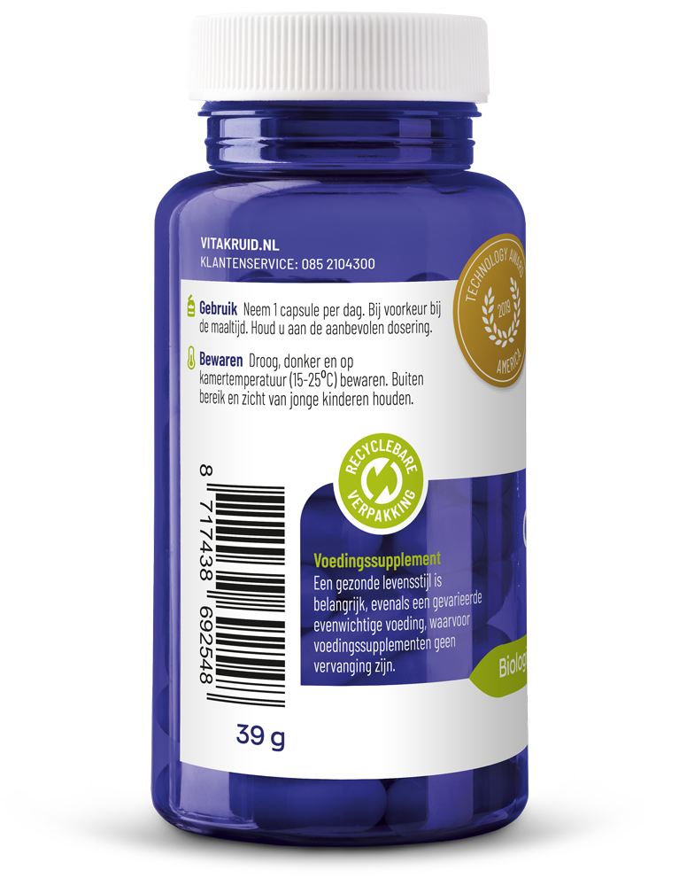 Vitakruid Co-Enzym Q10 Ubiquinol Actieve Vorm Kaneka® 100 Mg (90 vega capsules)