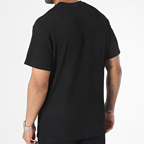 Ensemble Tee Shirt Et Short Jogging Noir