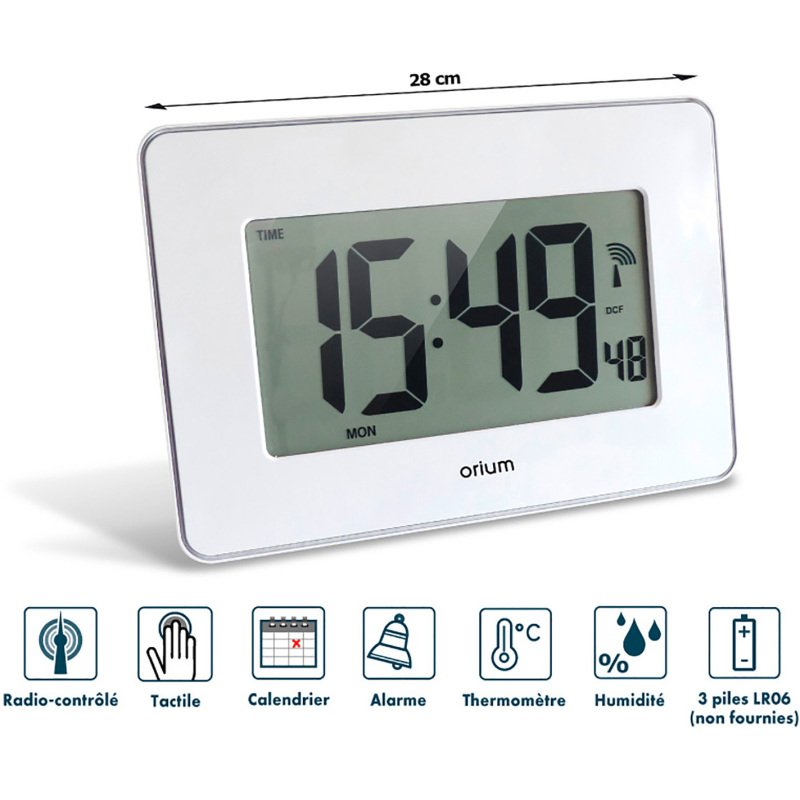Horloge murale Sensitive 28 x 19,5 cm - Radio pilotée