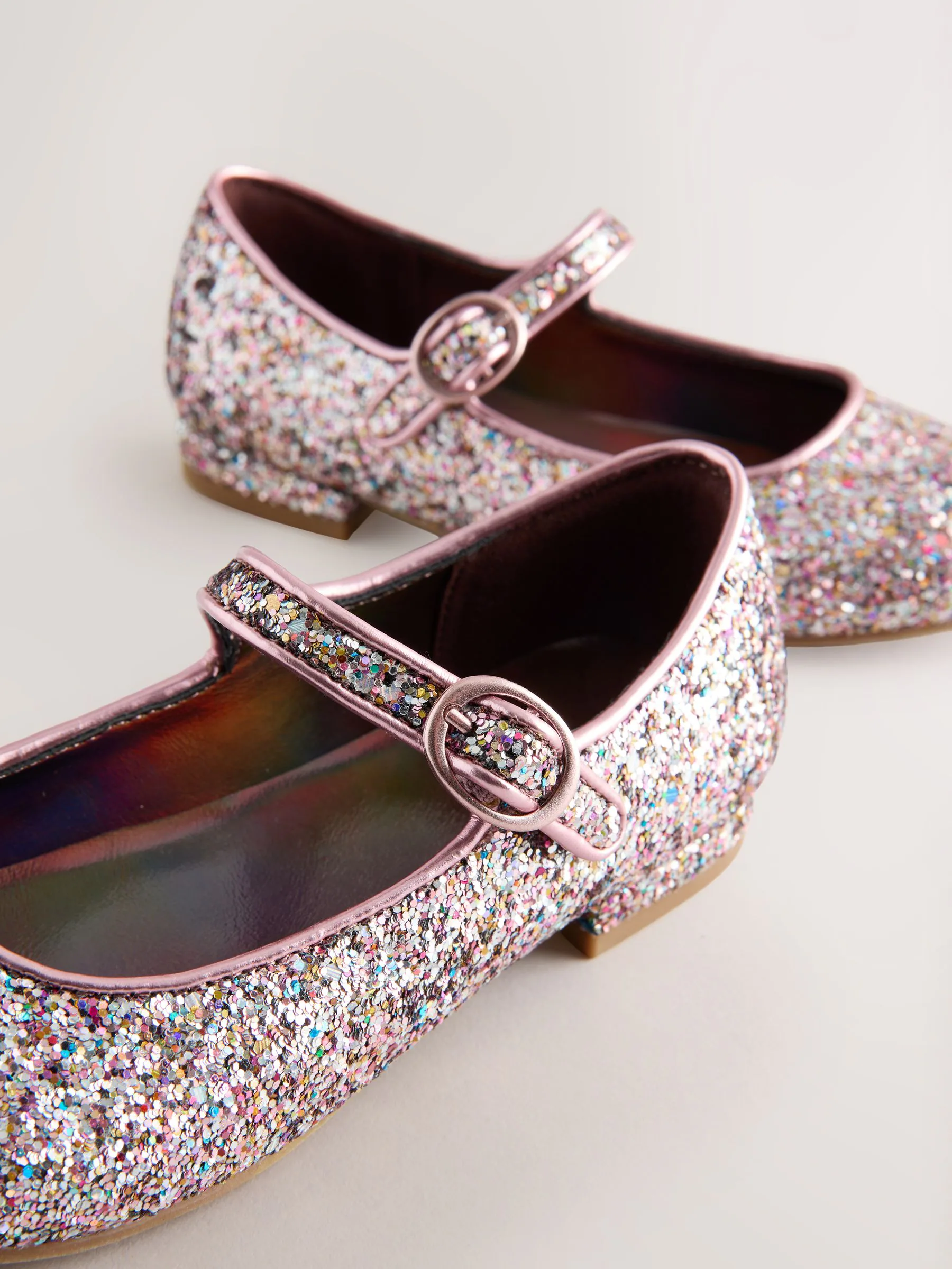 Mauve Pink Glitter - Mary Jane-schoenen met hak