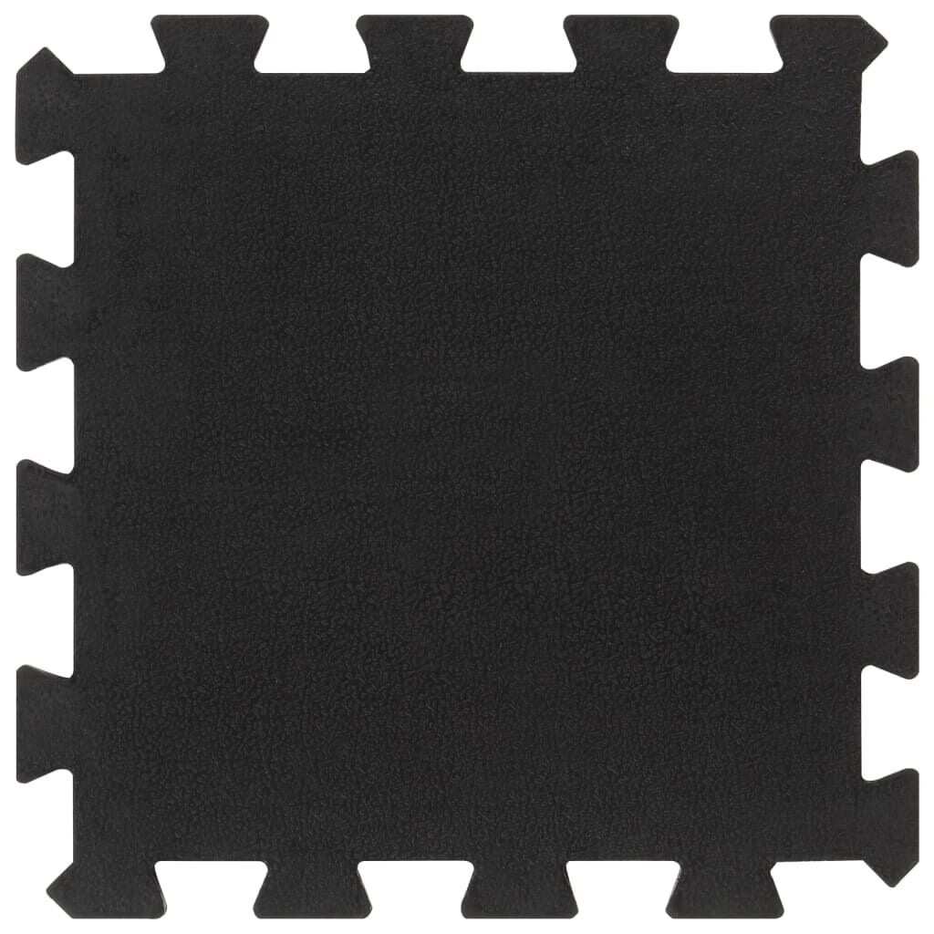 vidaXL Rubberen vloermatten, 16 stuks, zwart, 16 mm, 30x30 cm