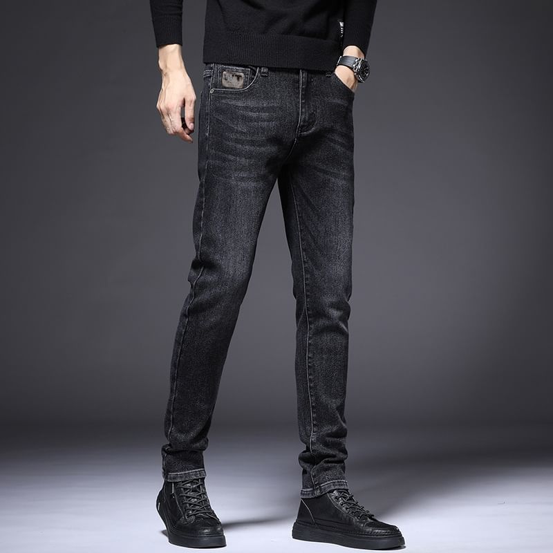 Nataro - Mid Rise Washed Skinny Jeans