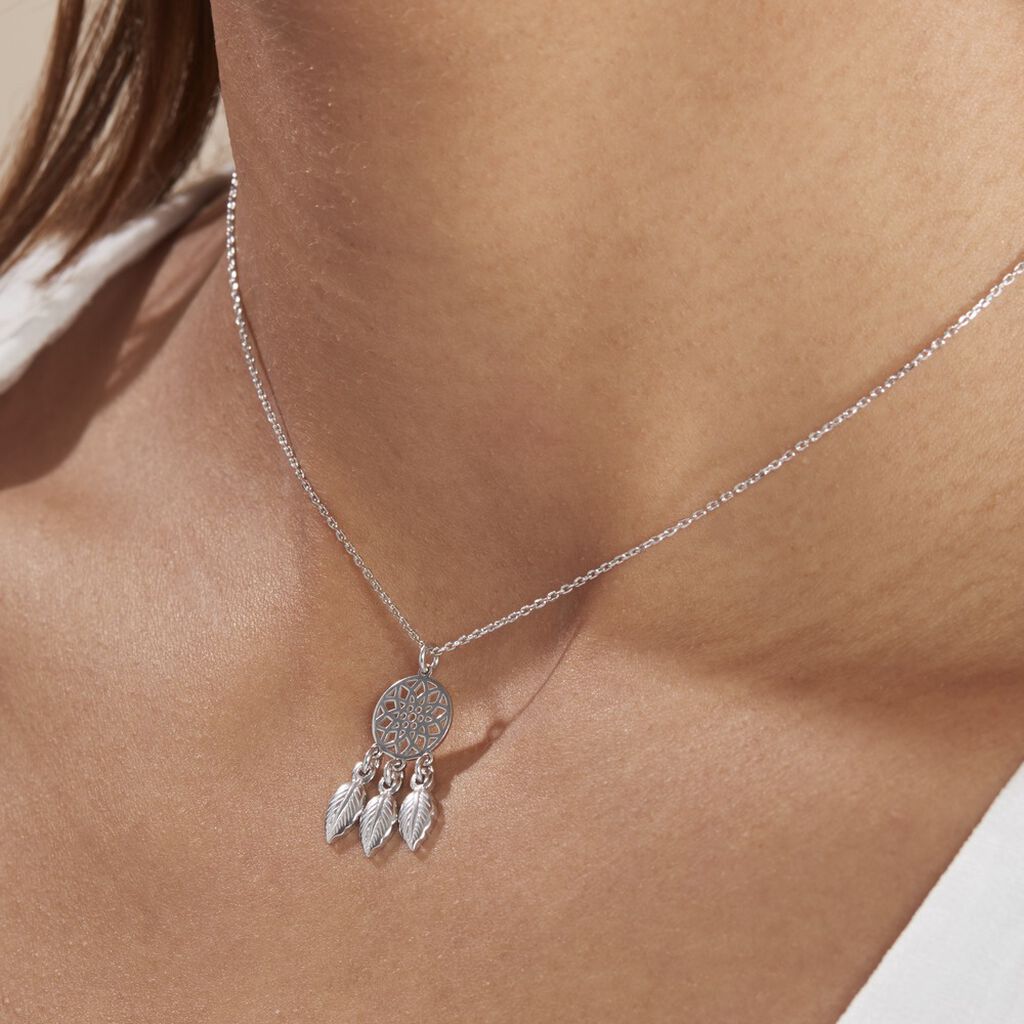 Collier Argent Blanc Ida