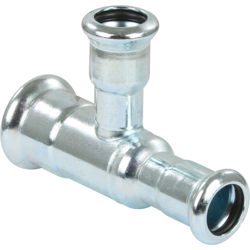 VSH Xpress staal pers T-stuk verloop 22x15x15mm