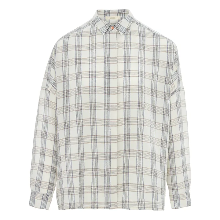 Sessùn Chemise Delima Carreaux | Ecru