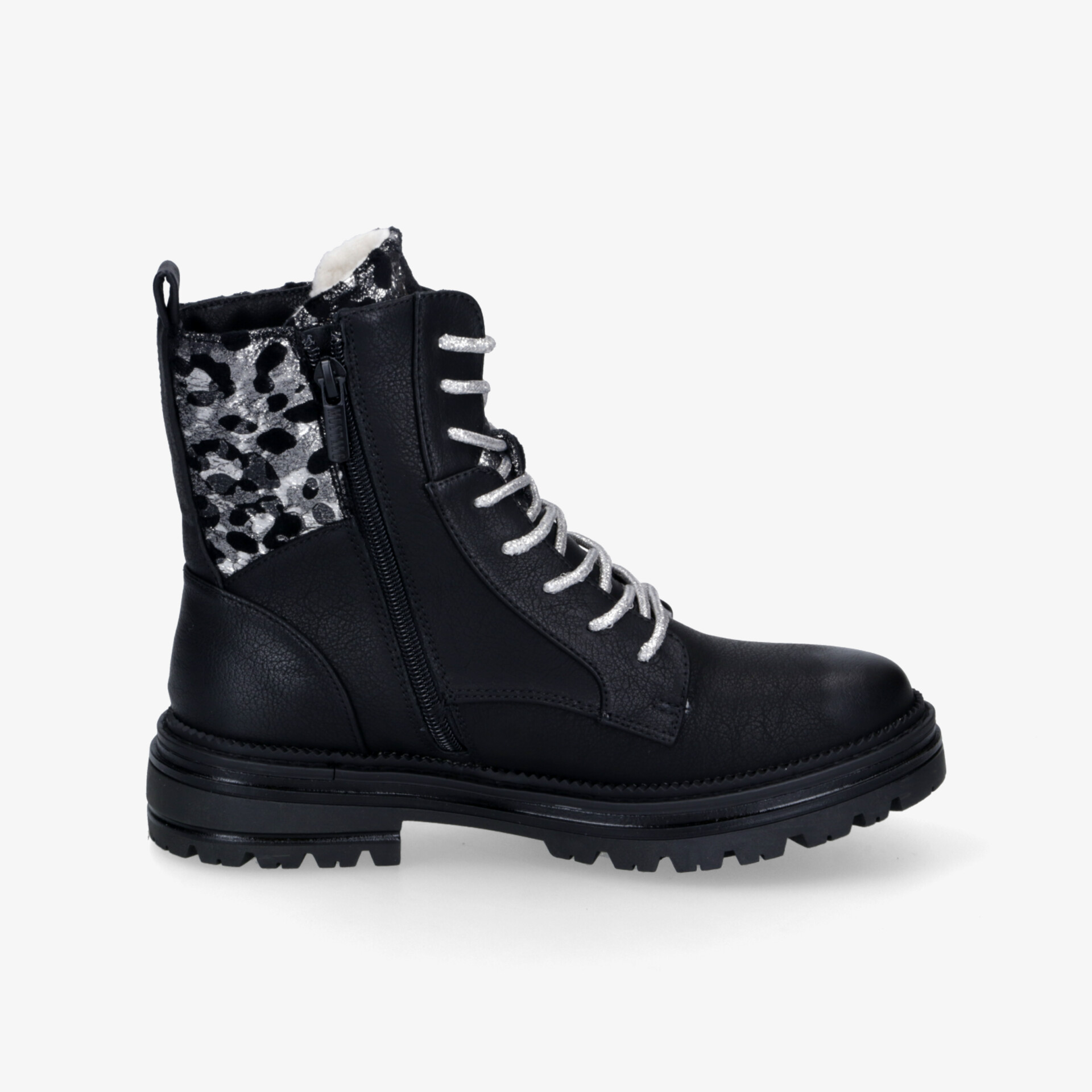 MUSTANG Damen Schnürstiefeletten schwarz