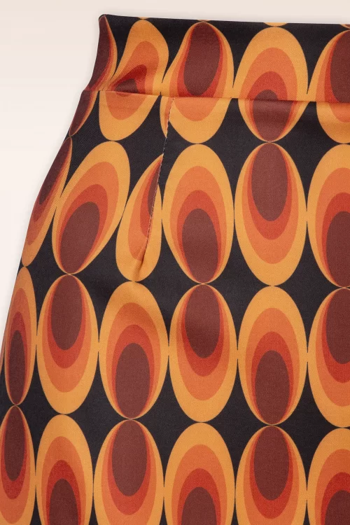 Vintage Chic for Topvintage Bobby retro rok in zwart en oranje