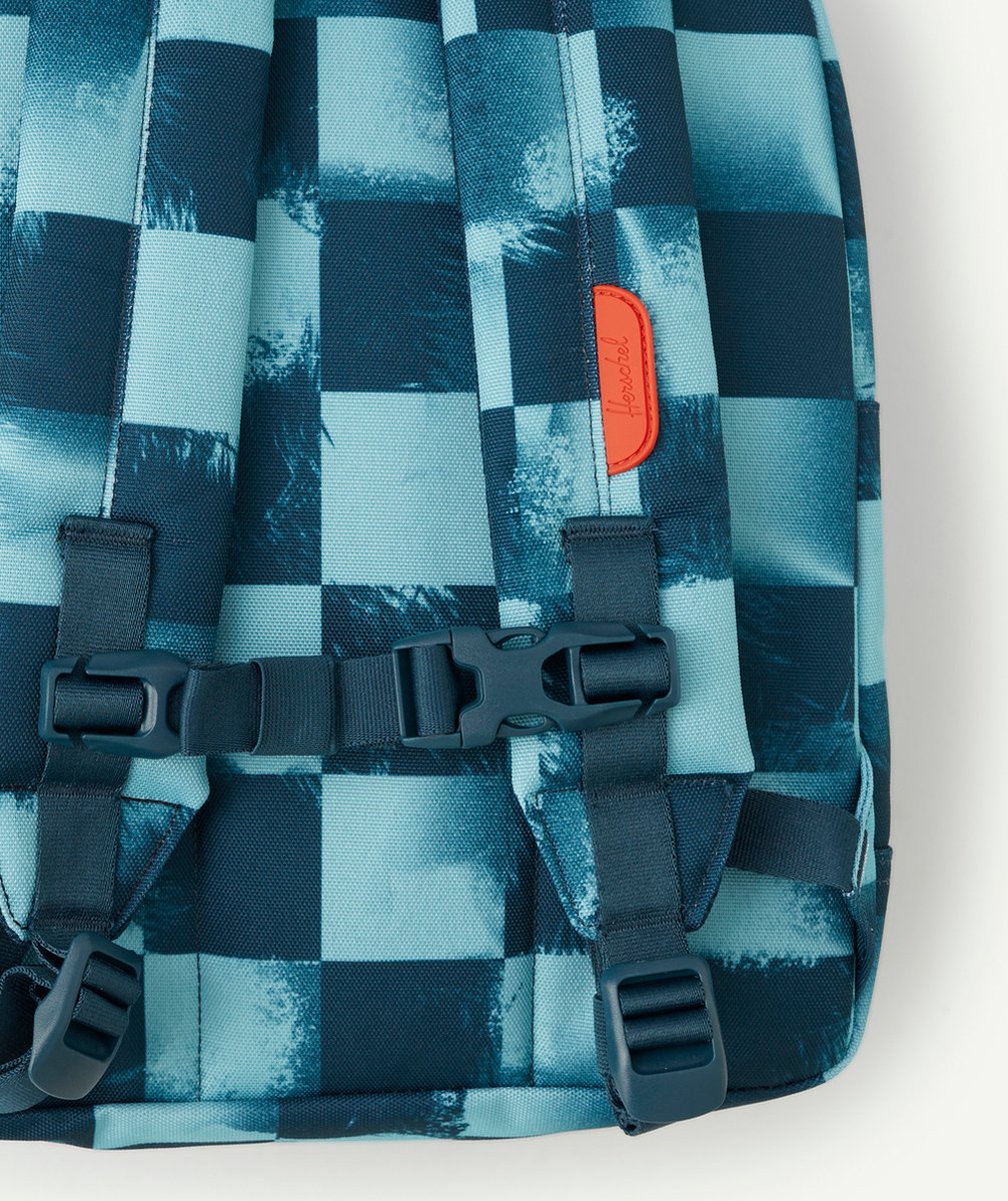 HERSCHELSAC À DOS ENFANT HERITAGE IMPRIMÉ POCHOIR BLEU