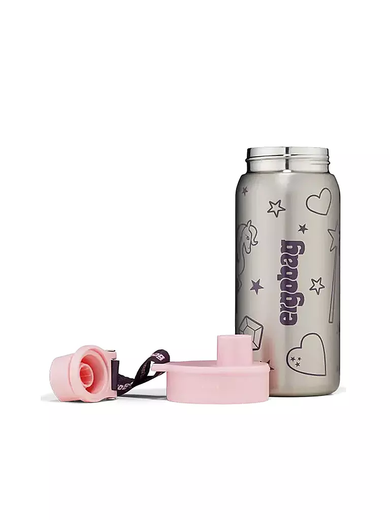 ERGOBAG Edelstahl Trinkflasche 0,5L Rosa rosa