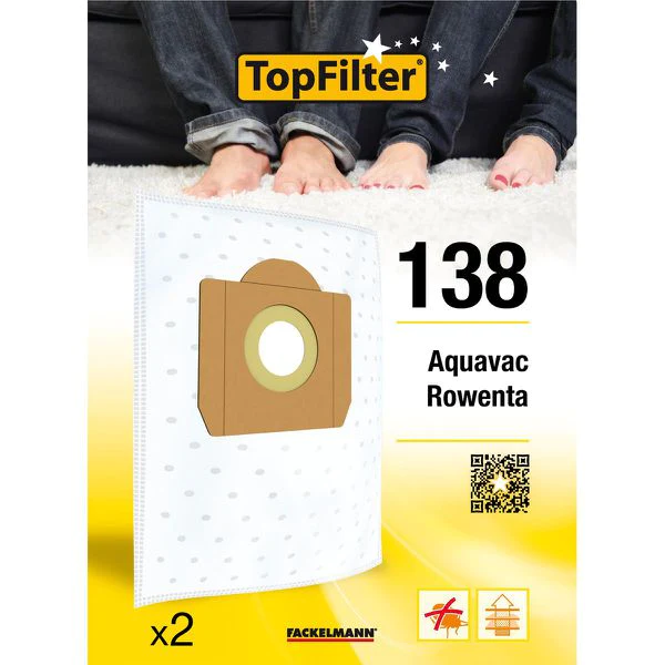 Lot de 2 sacs aspirateur pour Rowenta industriel Premium TopFilter