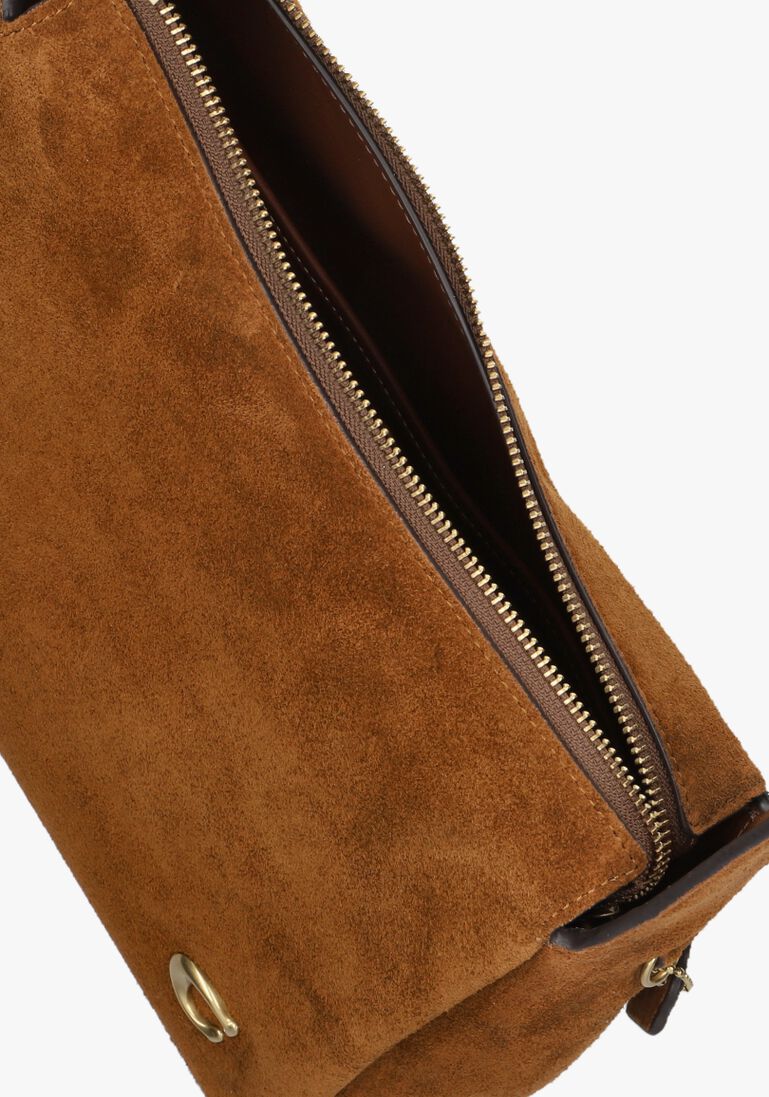 bruine coach schoudertas lola shoulder bag