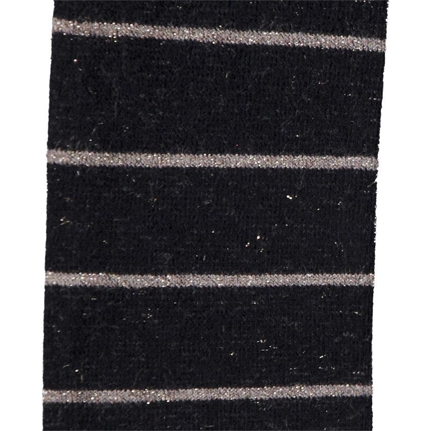 Collant épais à rayures gold pour fille - Noir