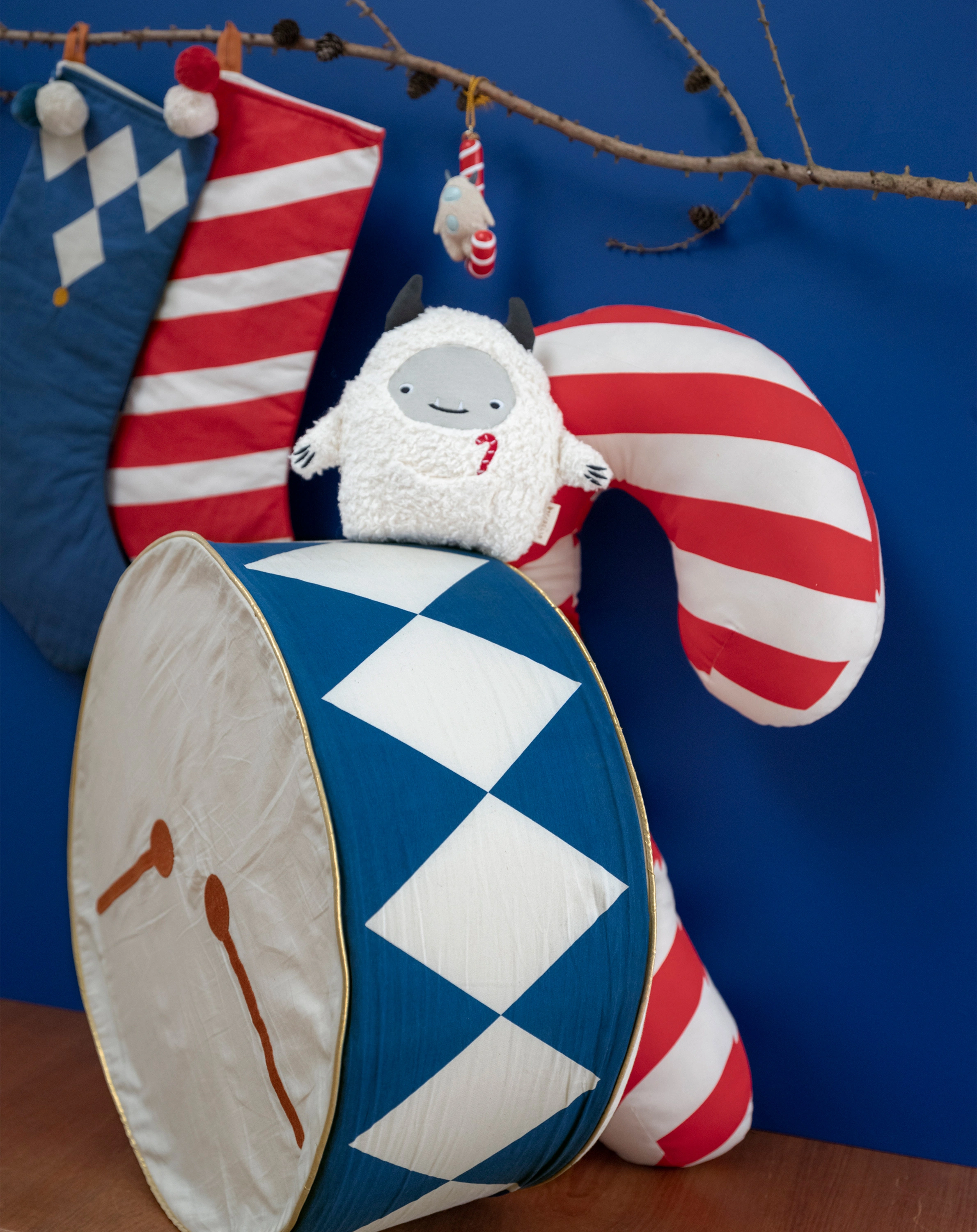 Weihnachtsstrumpf DIAMOND in blau