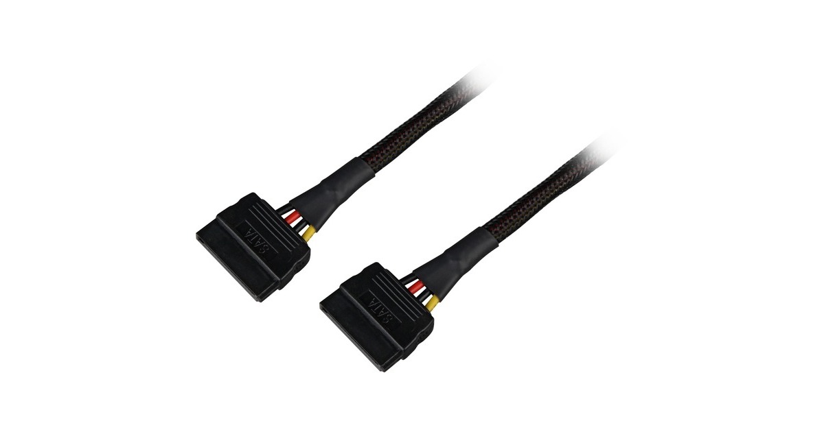 SharkoonSata Y- Stroomadapter  (Zwart)