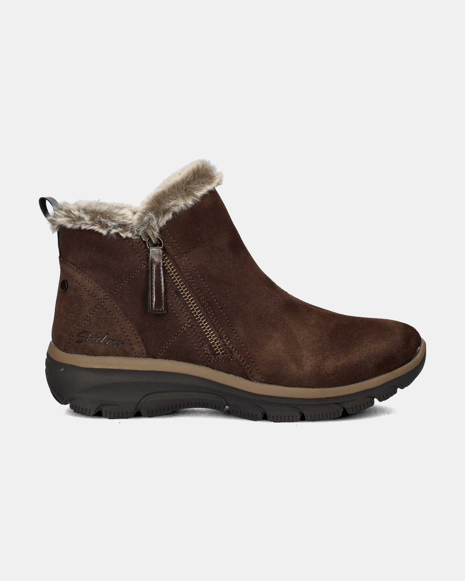 Skechers Easy Going High Zip Gevoerde boots  - bruin