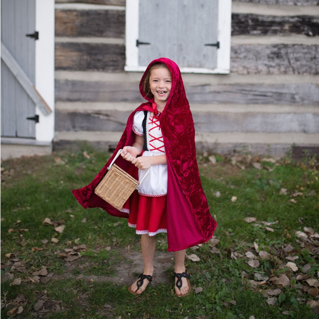 Great pretenders verkleedcape roodkapje velvet - 5-6 jaar