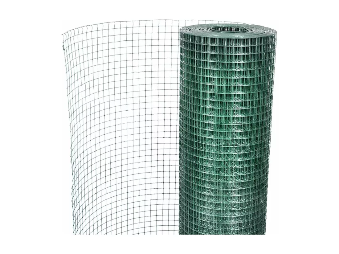 Grillage Acier galvanisé et revêtement en PVC 10 x 1 m Vert 2