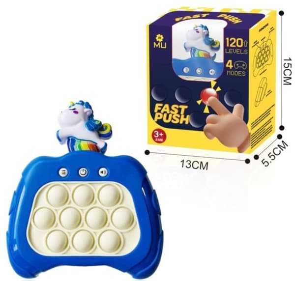 Unicorn Popit Game - Pop It Pro Light Up Game Quick Push Fidget Spill