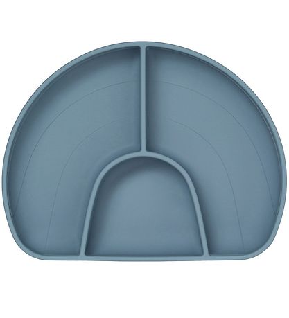 Cam Cam Tallerken - Silikone - 3 Rum - Rainbow - Midnight Blue