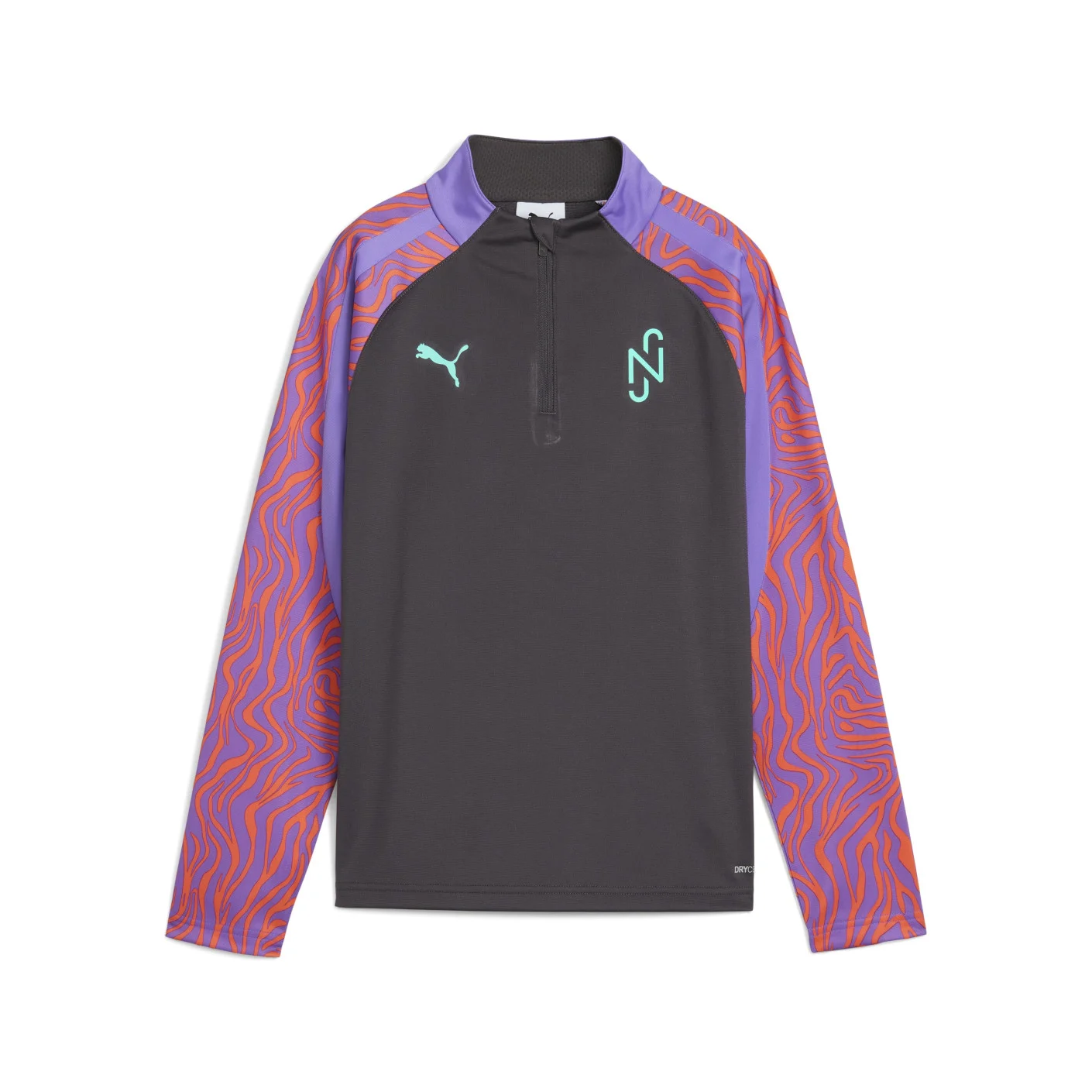 PUMA Neymar Jr. Creativity Trainingspak 1/4-Zip Kids Donkergrijs Zwart Paars Oranje