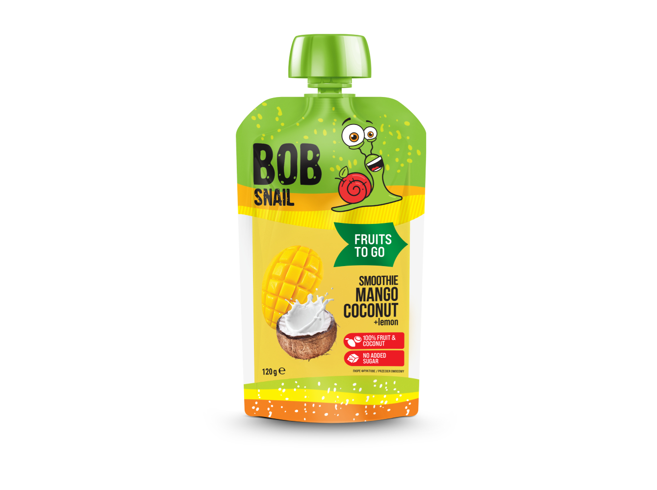 PURÉ DE FRUTA BOB SNAIL MANGA COCO E LIMÃO 120 G