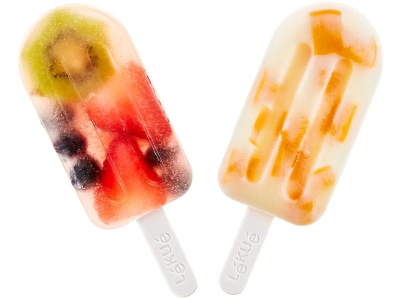 Lékué Glacestengel Weiss, 20 Stück Wiederverwendbare Eisstäbchen
