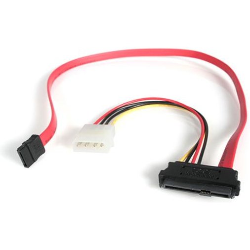 StarTech.com Câble Adaptateur SAS SFF 8482 vers SATA avec Alimentation LP4 - 46 cm