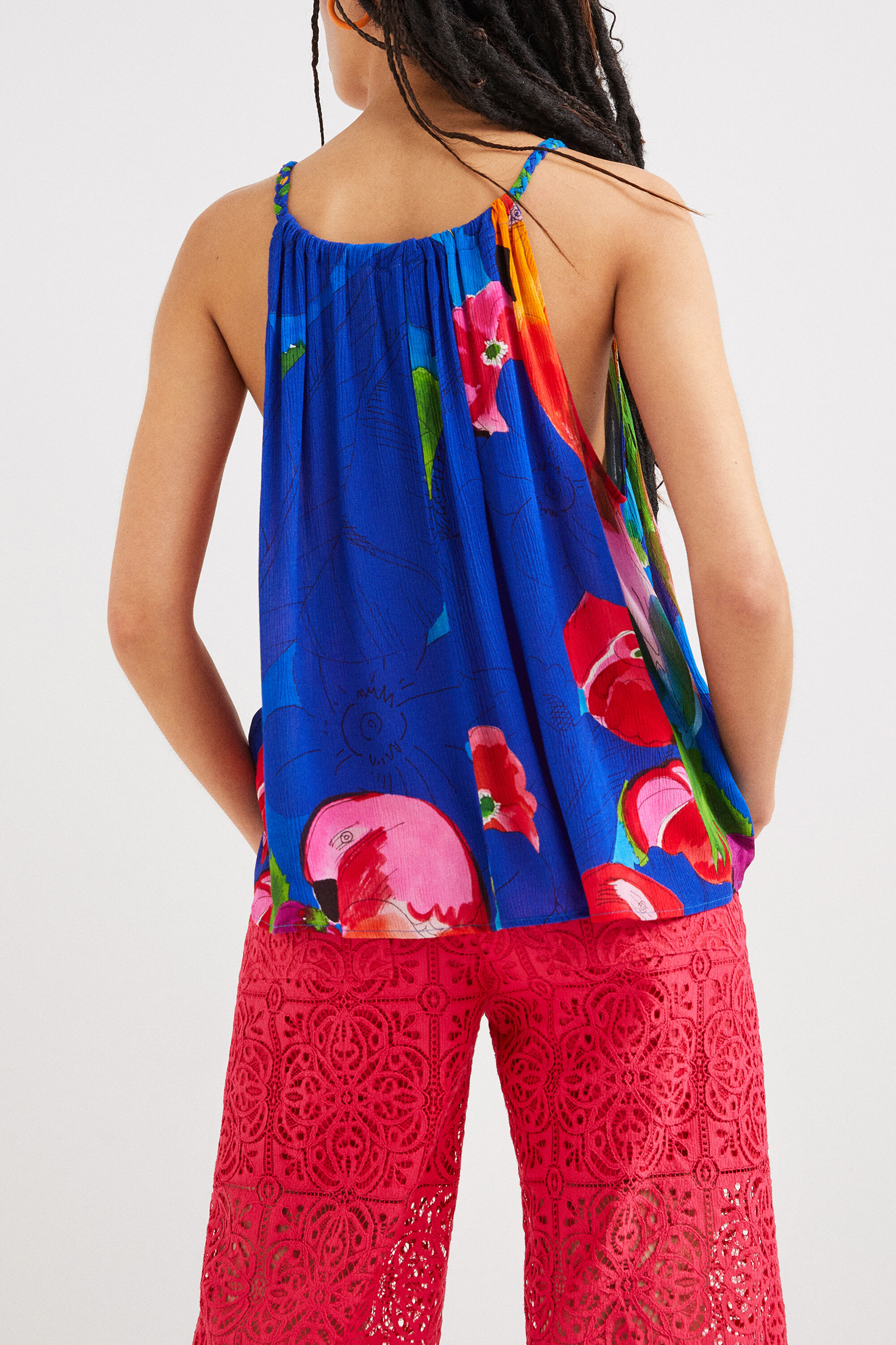 Blouse tropicale dos un