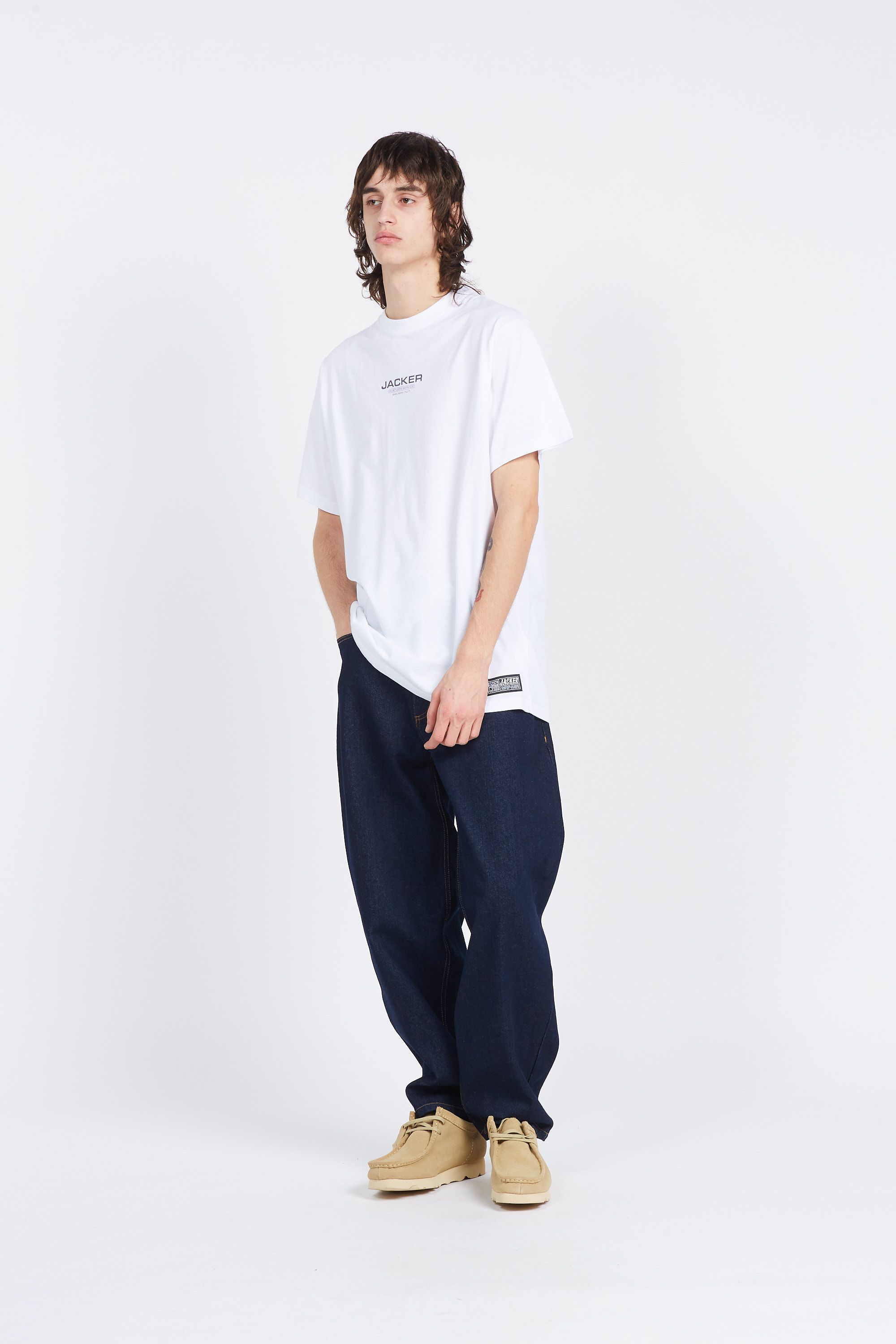 JACKER T-shirt  Hustler Service Blanc