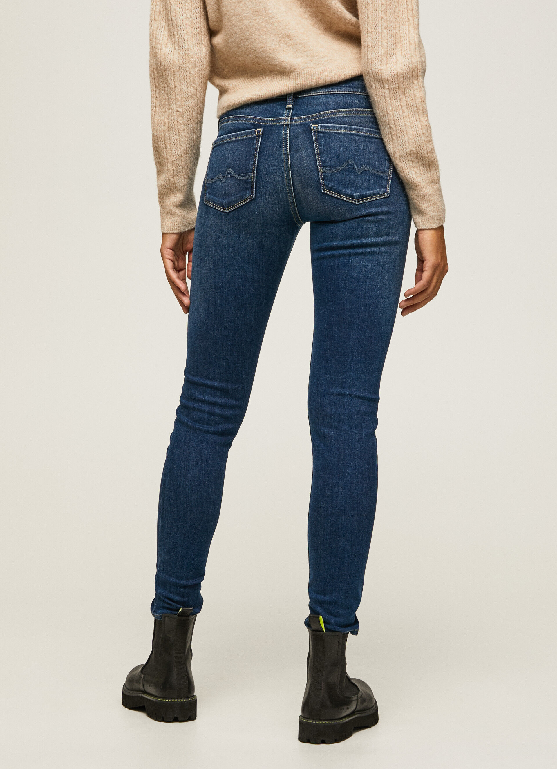 Calça jeans skinny de cintura média SOHO FIT - jeans