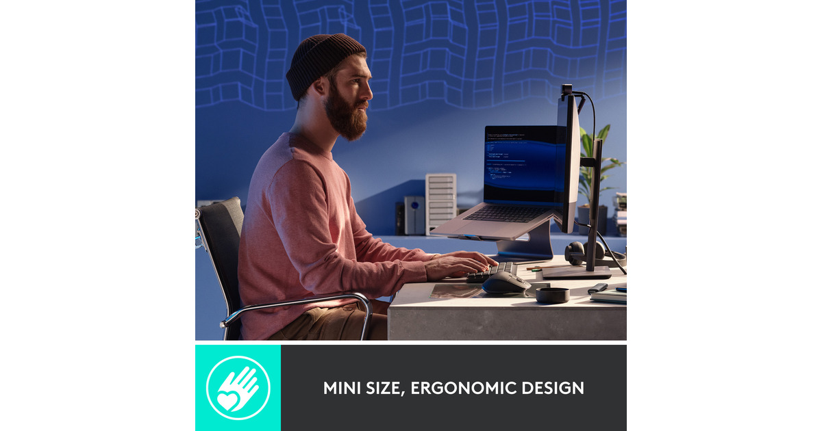 LogitechMX Mechanical Mini, toetsenbord  (Zwart/grijs, US-International, GL Tactile, Bluetooth Low Energy)