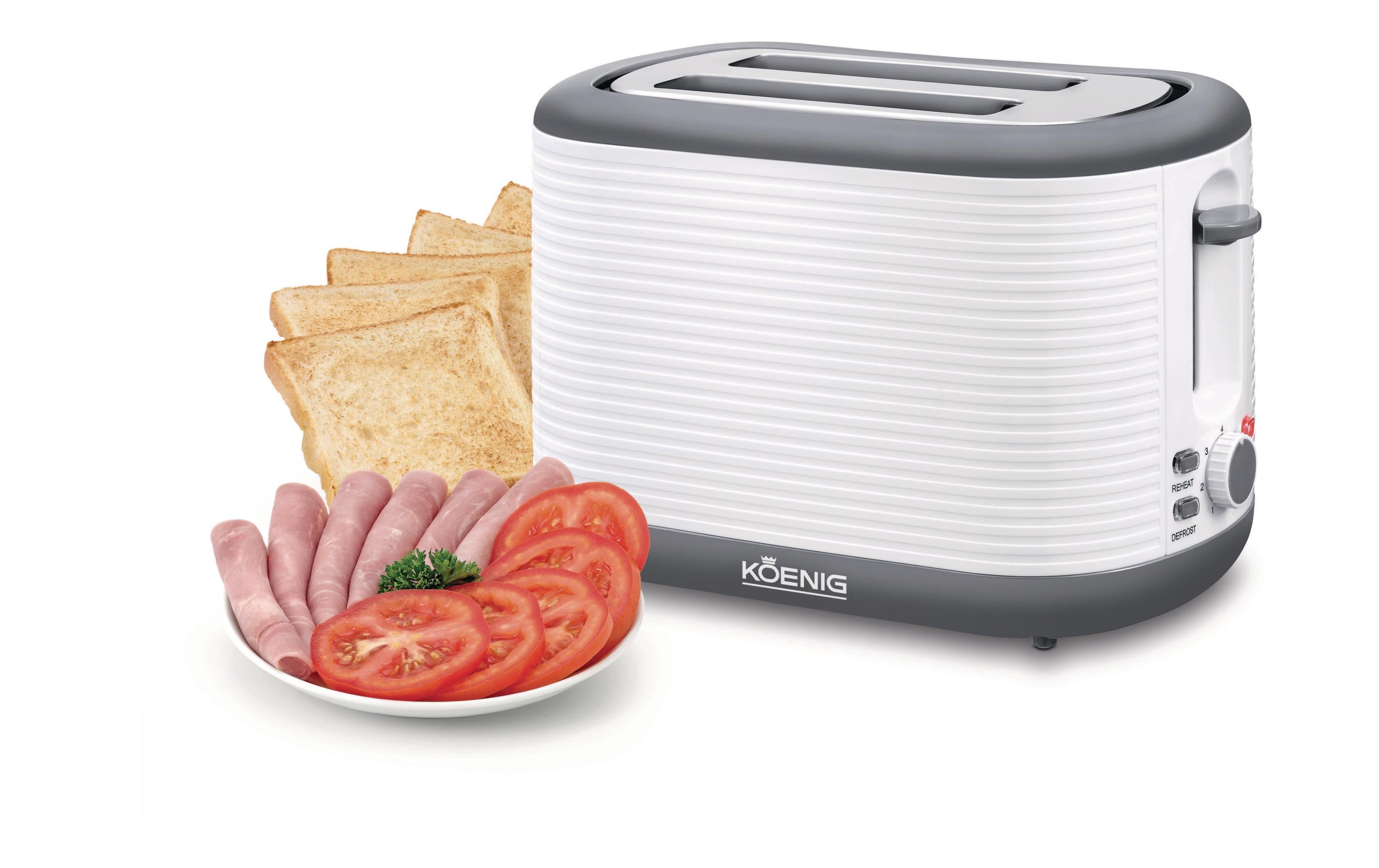 Toaster Stripes Weiss/GrauToaster mit Streifenmuster