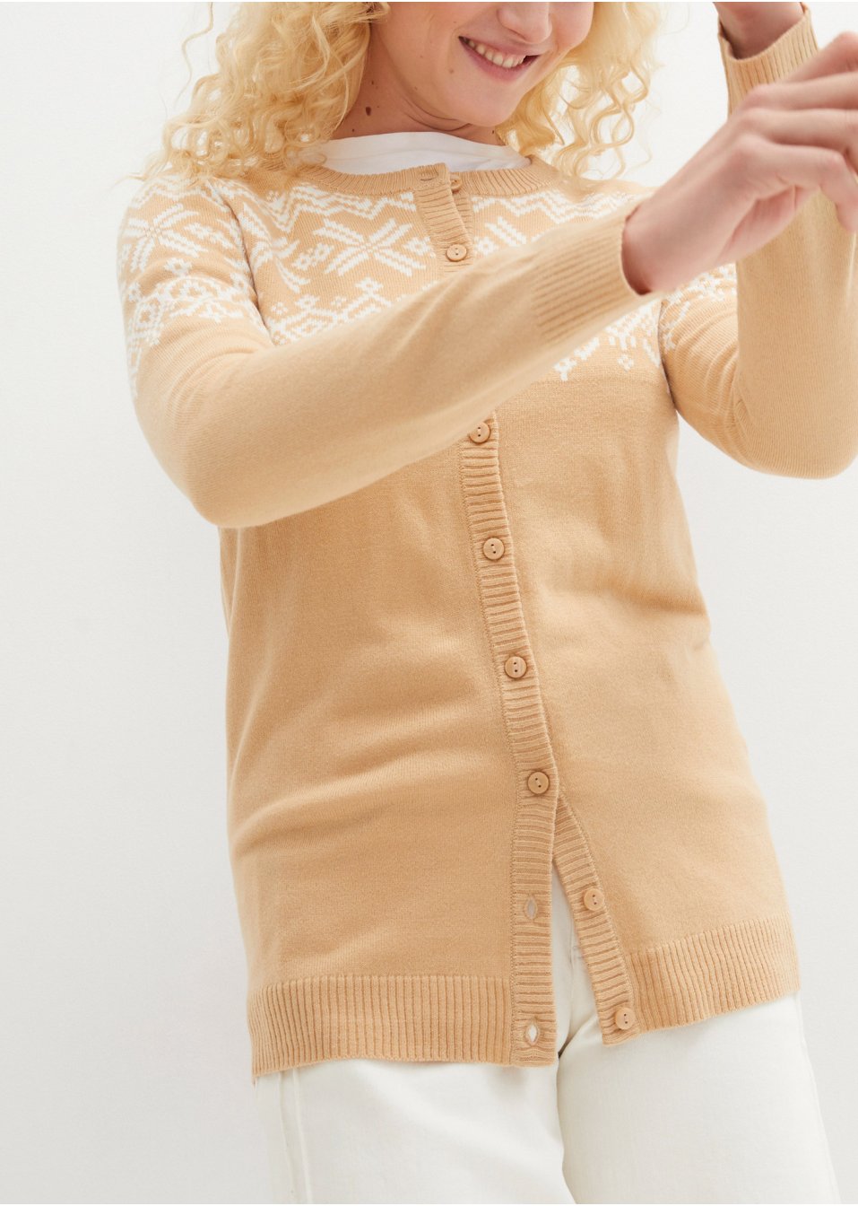 Gilet en maille à motif norvégien