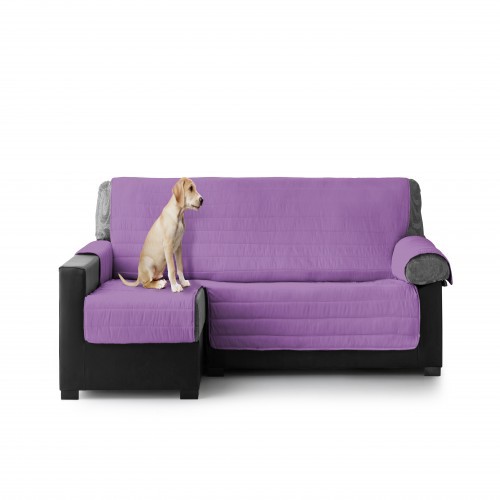 Capa acolchoada para chaise longue esquerda na cor lilás