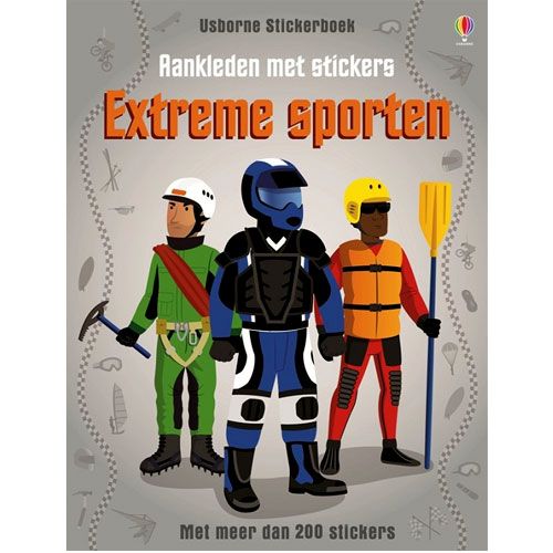 Uitgeverij usborne stickerboek extreme sporten
