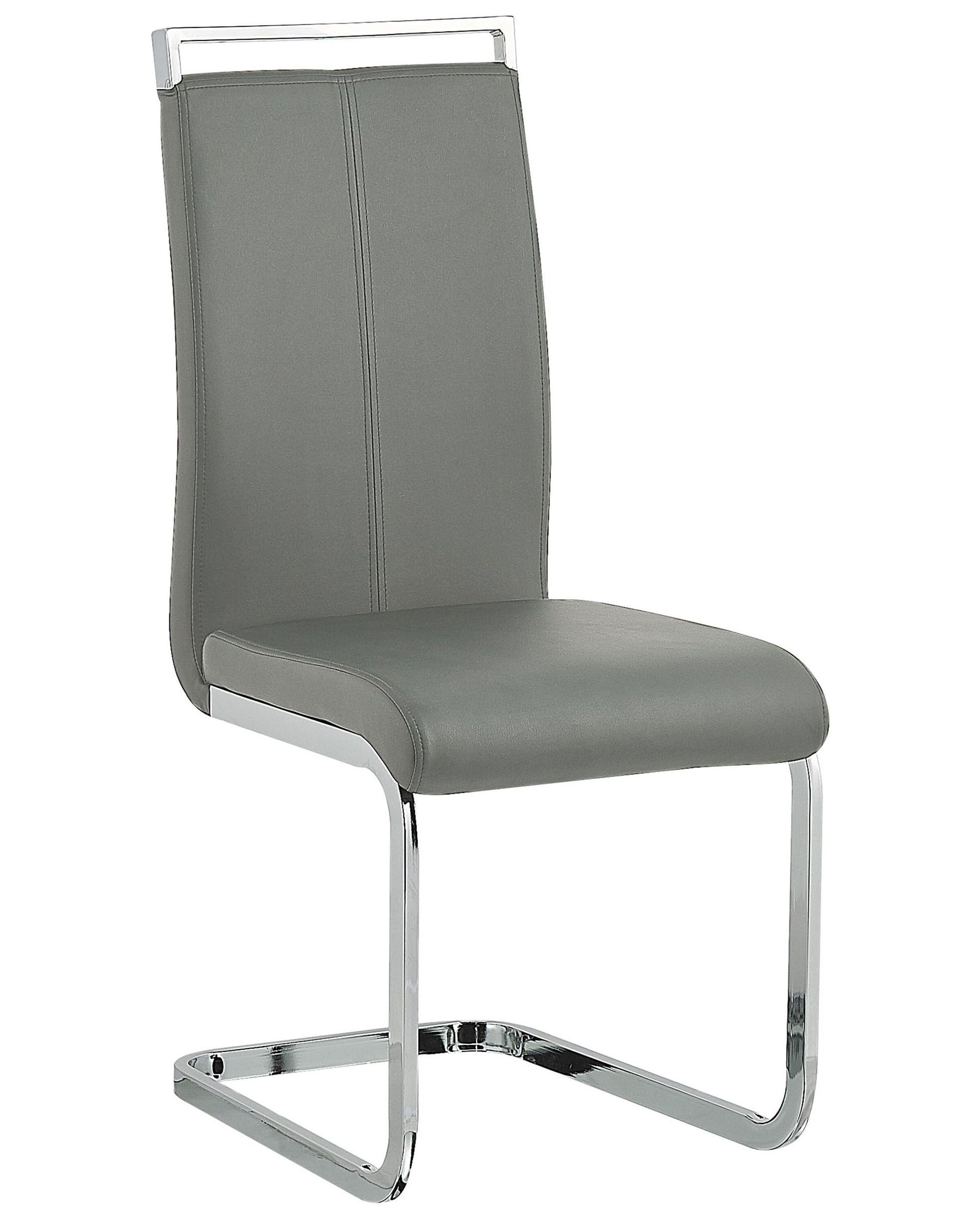 Set van 2 eetkamerstoelen GREEDIN Kunstleer Grijs