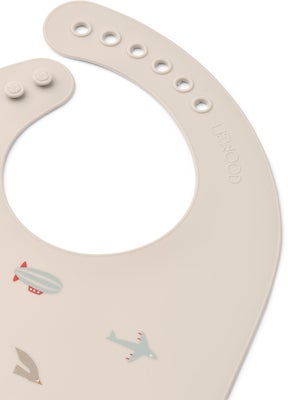 LIEWOOD Tilda  Mønstret Smekke Silikon 2-Pack, Aviator/Ecru