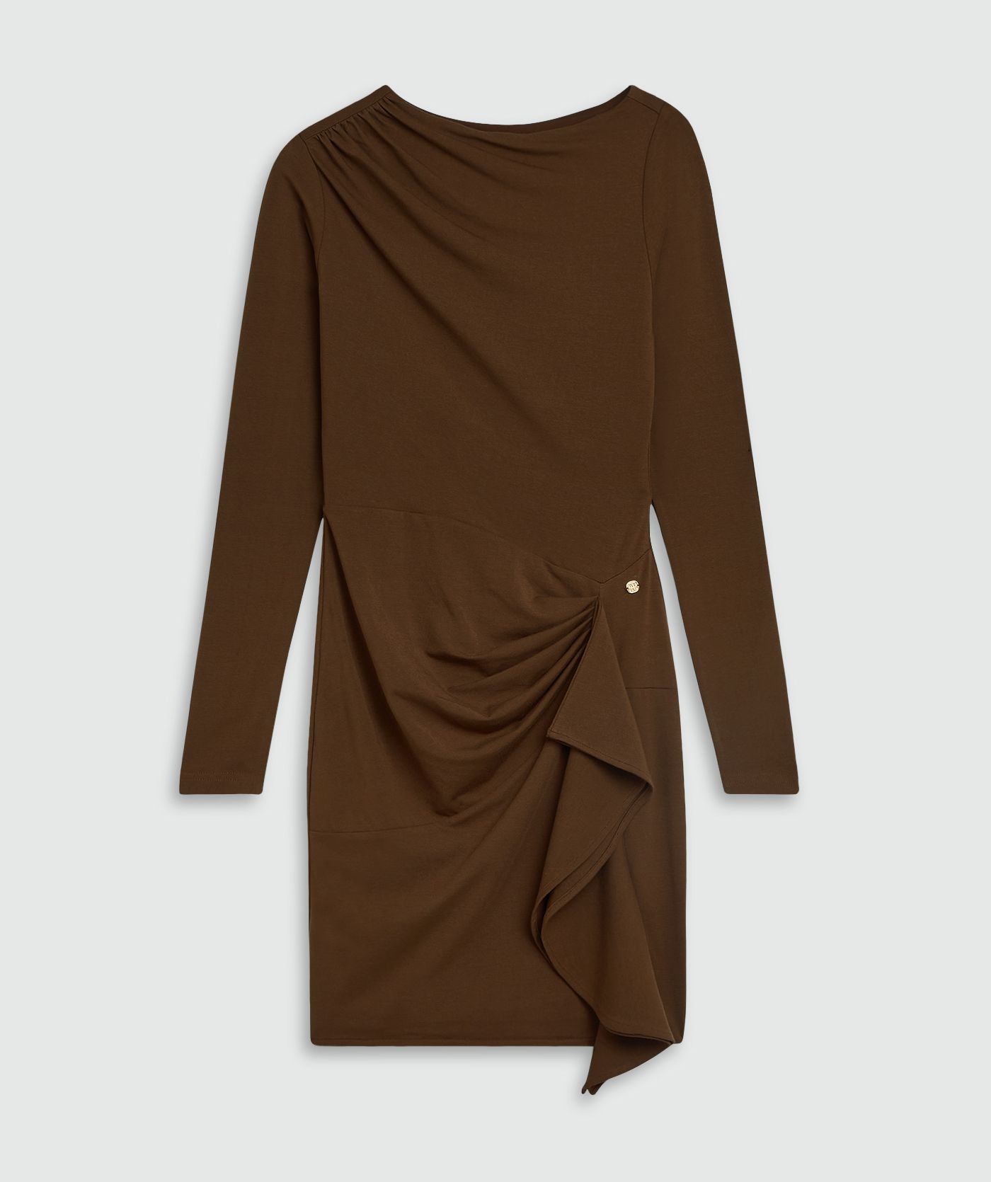 JV-YLA slim fit jurk  - brown