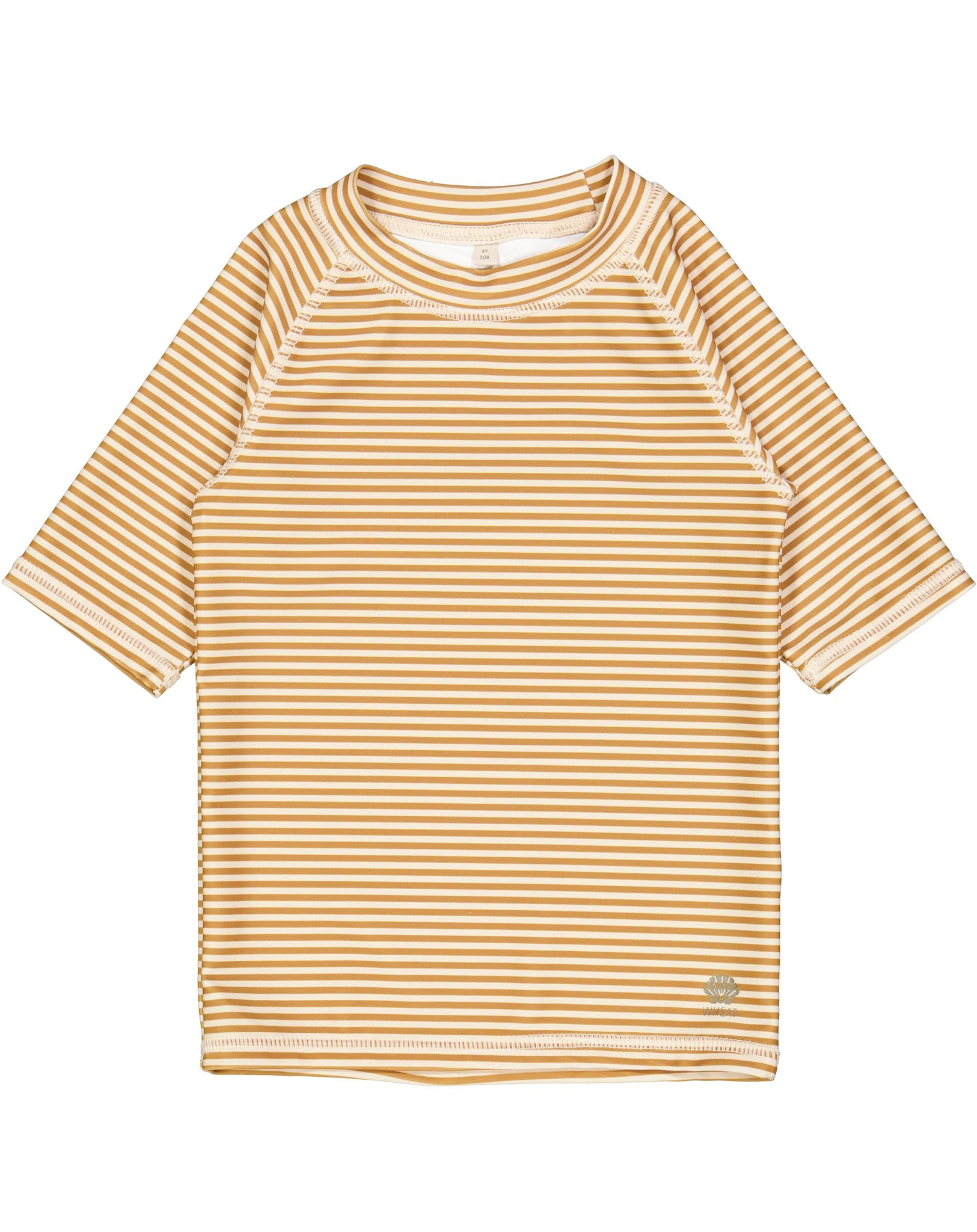 Kurzarm-Badeshirt JACKIE STRIPE in golden/green