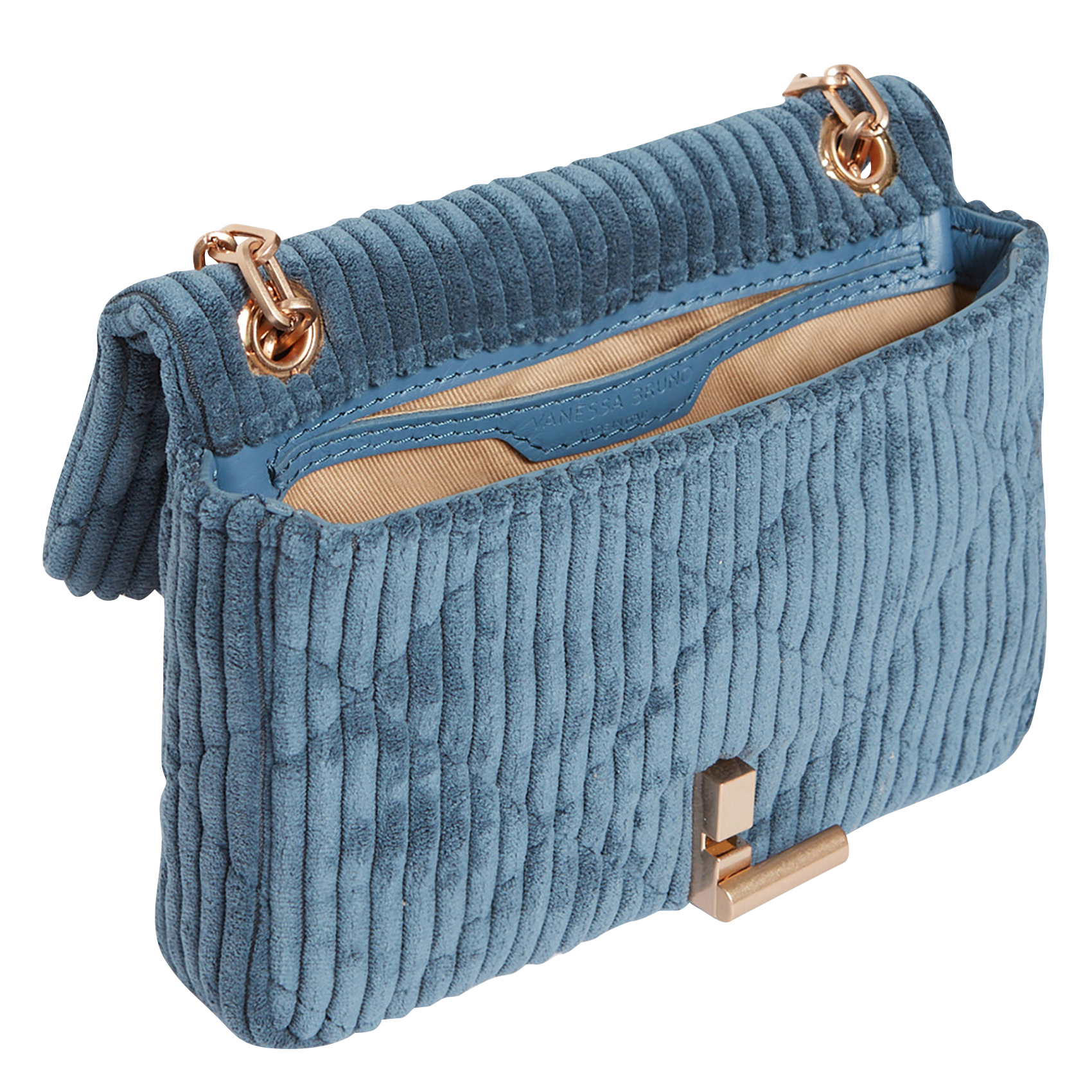 NANO MOON - Sac épaule en velours côtelé| Bleu